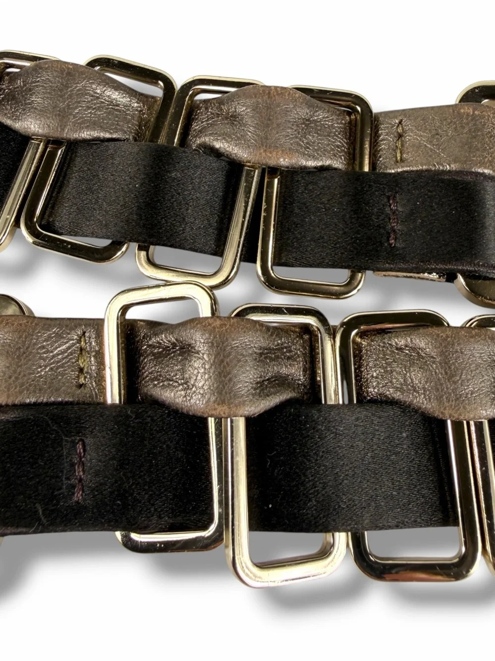 Rare ARCHIVE Chanel 2004 Runway Belt Karl Lagerfeld Era Leather & Gold 85 - Picture 15 of 16